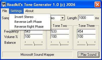 Roadkil's ToneGen Screenshot